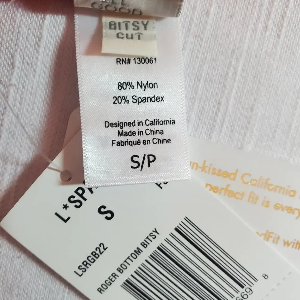 L*Space Monica Wise Strappy Bikini Bottom Coral Orange Swimsuit Size Small S NWT